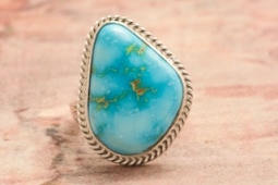 Genuine Sonoran Turquoise Sterling Silver Ring